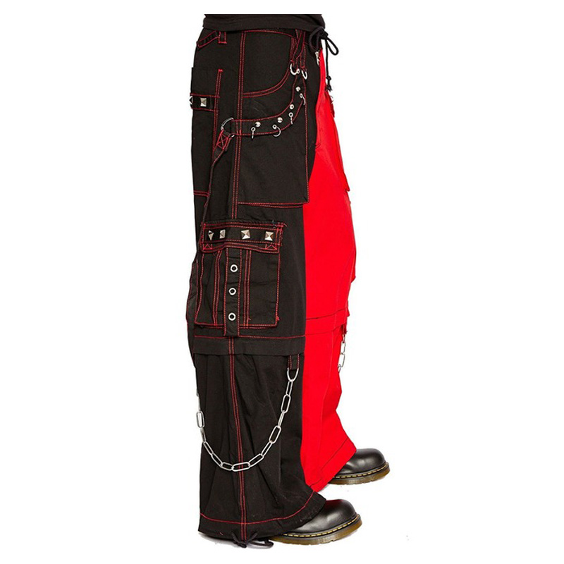 Men Gothic Bondage Pant Chain Goth Techno Punk Rock Gothic Pants